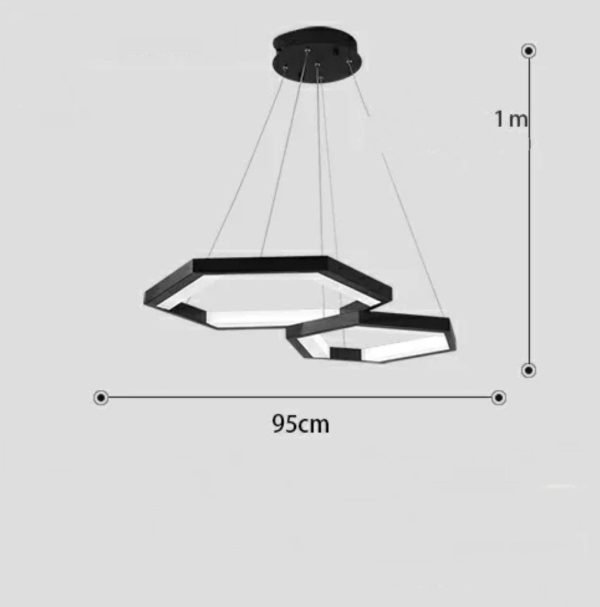 HEXAGON függeszték fekete