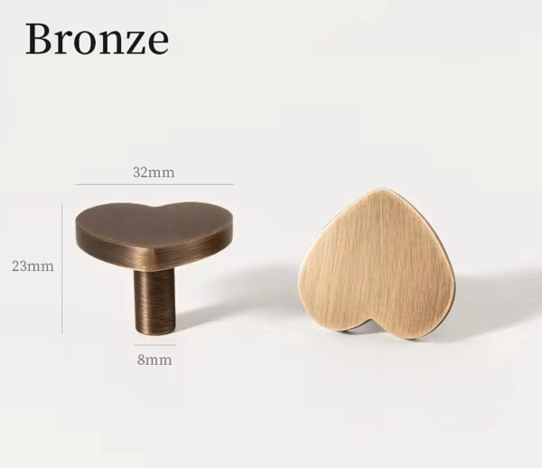 BRONZO KIDS Prémium bútorfogantyú Szív