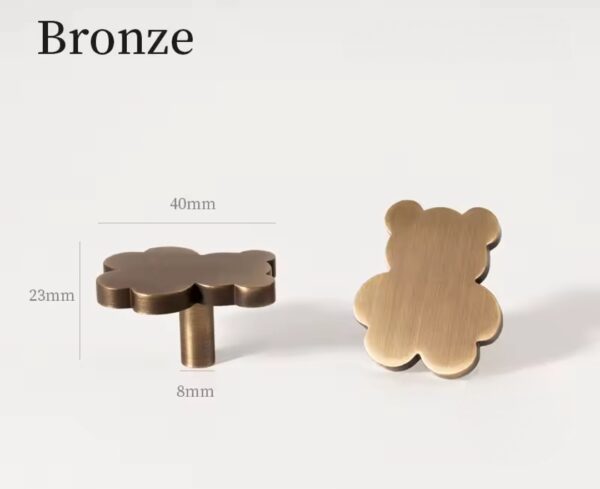 BRONZO KIDS Prémium bútorfogantyú Maci ,gyerekszobai kiegészítő, bútorfogantyú gyerekeknek , bútorfogantyú gyerekszobába