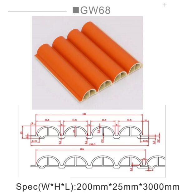 GW68 bordás falpanel
