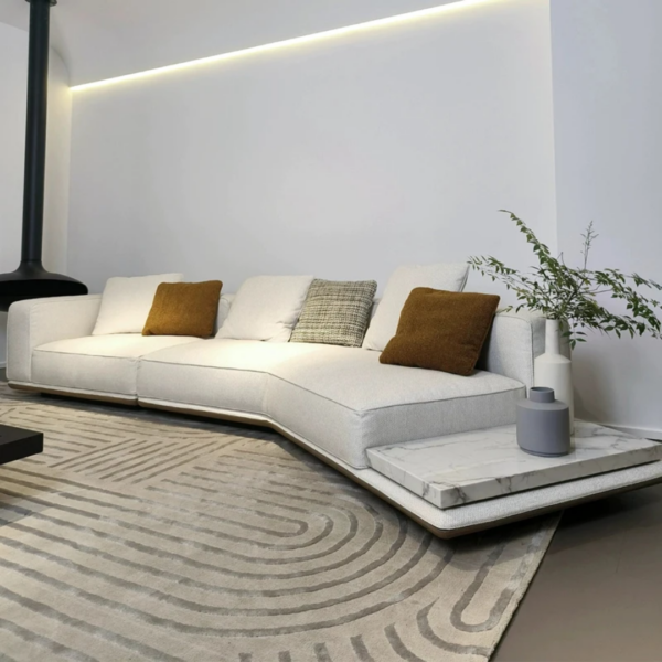 Luminare Sofa luxus kanapé – modern design ülőgarnitúra nappaliba, Modern nappali bútor – Luminare ülőgarnitúra polcos véggel