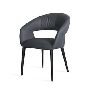Balzano Livio étkezőszék sötétszürke textilbőrrel, modern acél vázzal