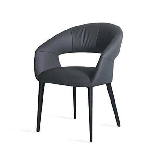 Balzano Livio étkezőszék sötétszürke textilbőrrel, modern acél vázzal