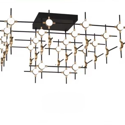 Molecular mennyezeti lámpa, design lámpa, fekete lámpa, modern lámpa , lámpa nappaliba