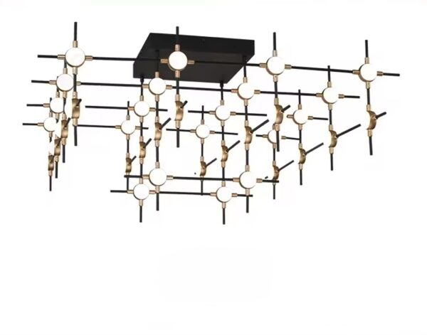 Molecular mennyezeti lámpa, design lámpa, fekete lámpa, modern lámpa , lámpa nappaliba