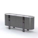 CORTINA tálalószekrény valódi márvány tetővel modern enteriőrben