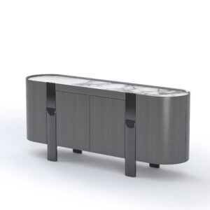 CORTINA tálalószekrény valódi márvány tetővel modern enteriőrben