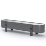 CORTINA TV szekrény 220 cm valódi márvány tetővel modern nappaliban