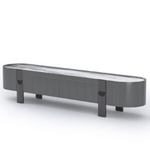 CORTINA TV szekrény 220 cm valódi márvány tetővel modern nappaliban