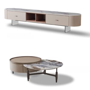 BALZANO MONTEO TV szekrény márvány tetővel