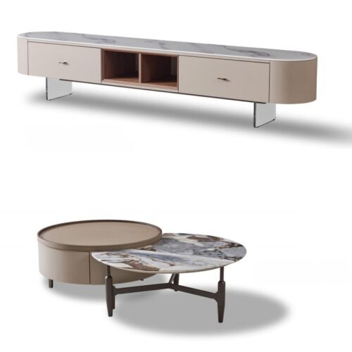 BALZANO MONTEO TV szekrény márvány tetővel