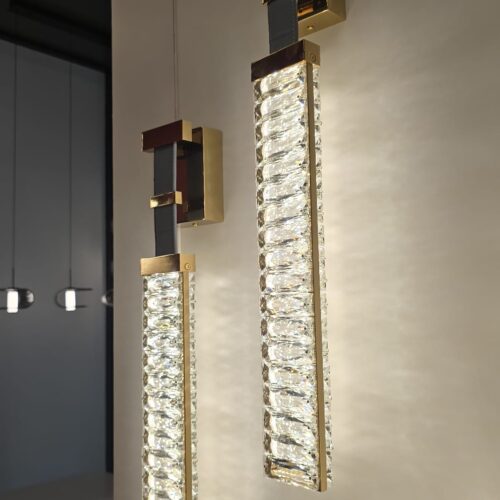 Luxus kristály falikar modern enteriőrben