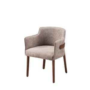 FREEMAN prémium étkezőszék tömörfa vázzal és szürke kárpitozássa