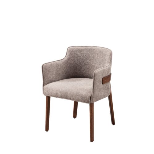 FREEMAN prémium étkezőszék tömörfa vázzal és szürke kárpitozássa