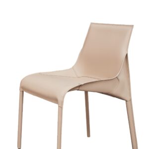 EFFER nyeregbőr étkezőszék bézs színben fém vázzal