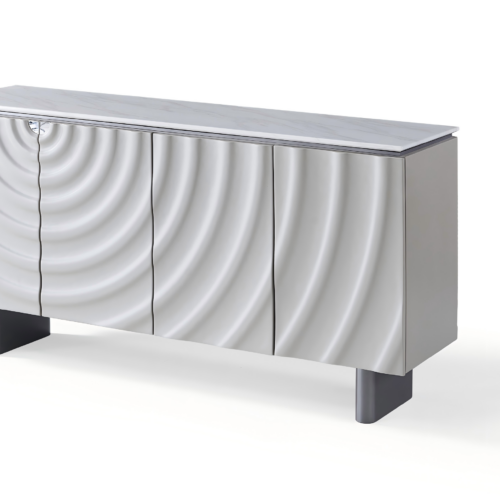 RIPPLE komód hullámos fronttal és márvány tetővel nappaliba