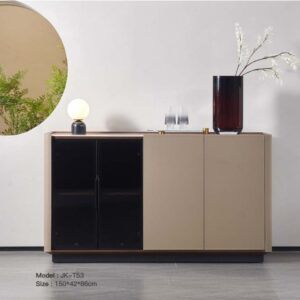 elegáns étkező bútor márvány tetővel és bőr felülettel