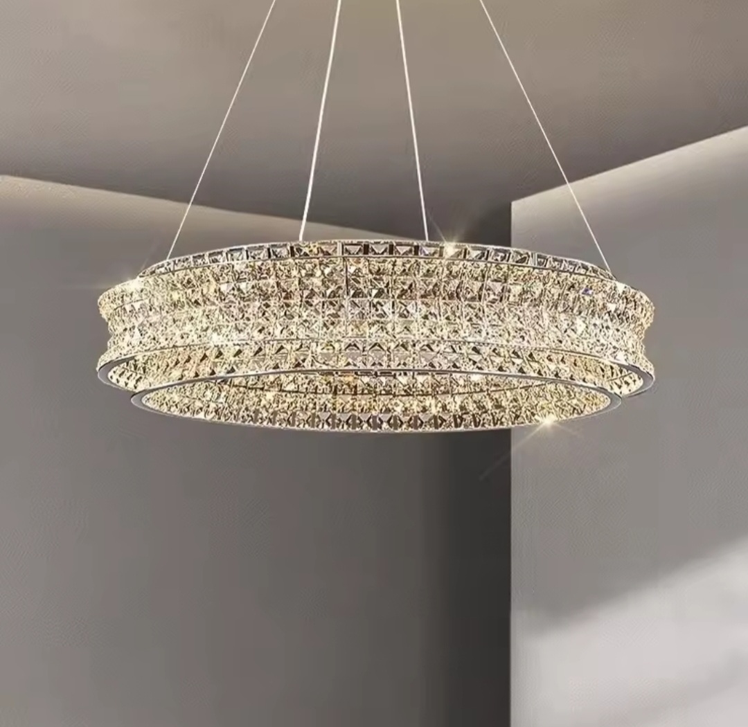 AURA RING kristály függeszték csillár – modern LED világítás