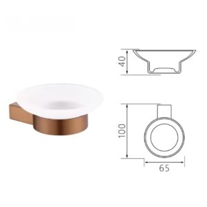 modern szappantartó falra rögzíthető kivitelben rose gold színben
