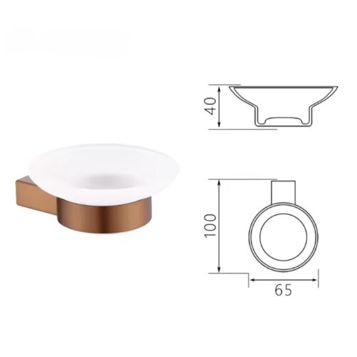 modern szappantartó falra rögzíthető kivitelben rose gold színben