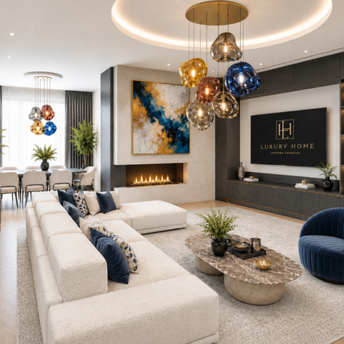 modern luxus nappali tv fal kandallóval egyedi tervezés Pomáz prémium enteriőr